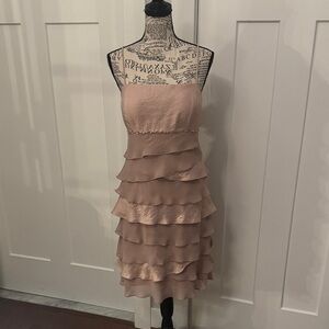 Tiered Ruffle Dress in Dusty Rose